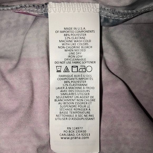 prAna Boost Printed Fitted Racerback Top in Viola Knitta NWT size Large - Picture 12 of 14